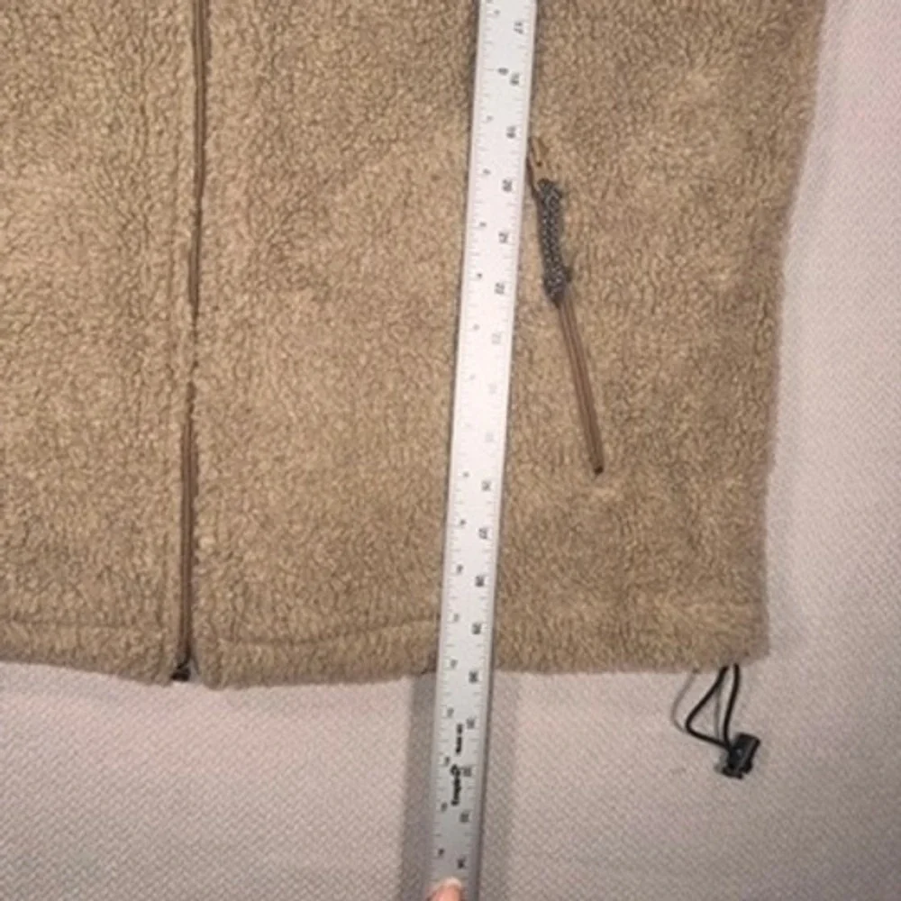 Chaps Sherpa Fleece Full Zip Jacket XL Men Tan Plush Warm Outerwear